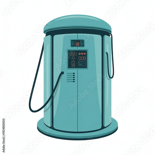Whole Body Cryotherapy Chamber Vector Illustration