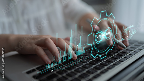 Fotografie DevOps methodology for software development and IT operations