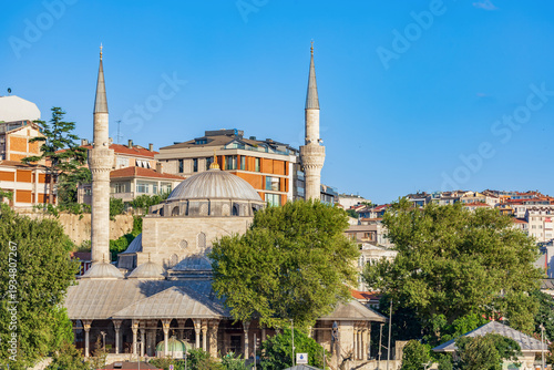 Mihrimah Sultan Mosque with twin minarets in Üsküdar, Istanbul. August 16, 2025. istanbul, Turkey
