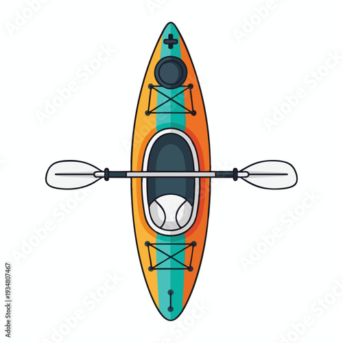 Colorful Sit On Kayak with Paddles for Outdoor Water Adventures