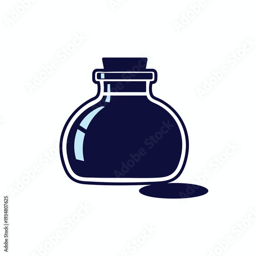 Elegant Illustration of an Inkwell for Creative and Artistic Uses