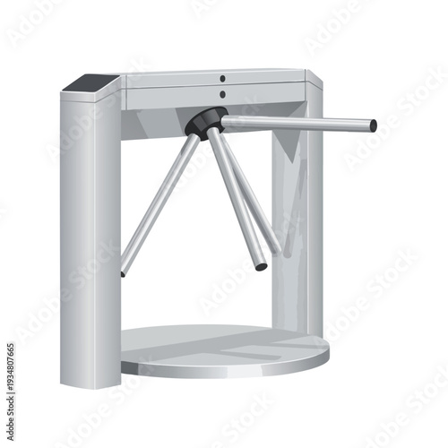 Modern Automatic Turnstile Gate for Security Access Control