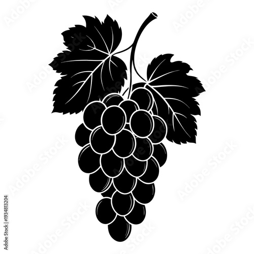 Grapes in black and white