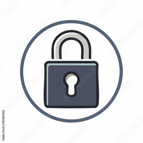 Secure padlock icon symbolizing protection and safety