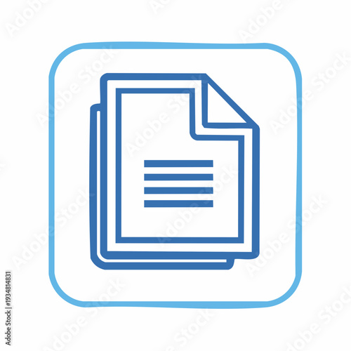 Modern document icon for business and technology use