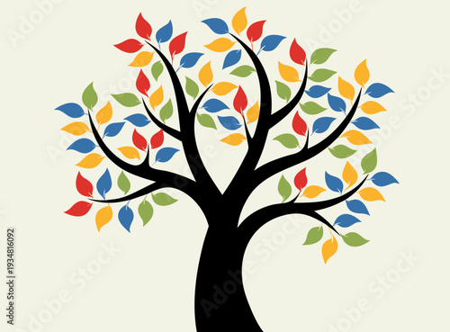 Vibrant Tree Vector Illustration