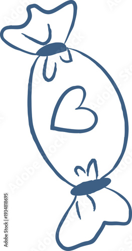 Candy Wrapped Sweet Sketch