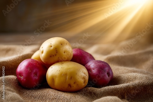 Golden light beams shine down warmly