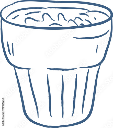 Cup with Hot Drink Sketch