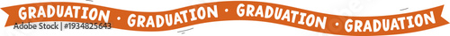 Graduation Ribbon Banner Cartoon