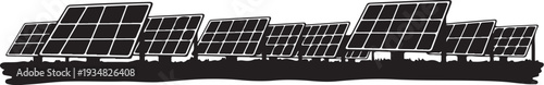 Solar panels on a rooftop with white background