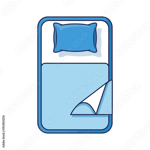 Cozy and inviting bed with fresh linen and soft pillow, ready for a restful night's sleep, symbolizing comfort, relaxation, and hotel accommodation