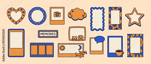 Decorative Memory Frames: An assortment of beautifully designed frames, each uniquely crafted, ready to house cherished memories, presented on a subtle backdrop, creating a canvas for storytelling.