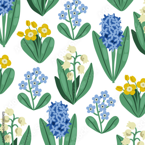 Flower Pattern Seamless Background