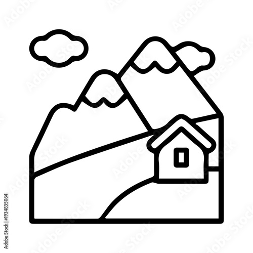 Mountain House Illustration