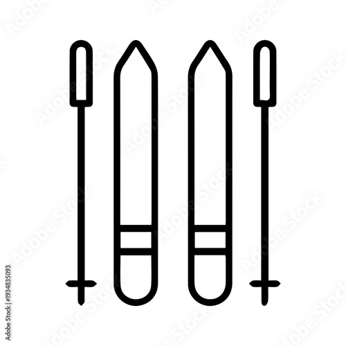 Ski Equipment Icon