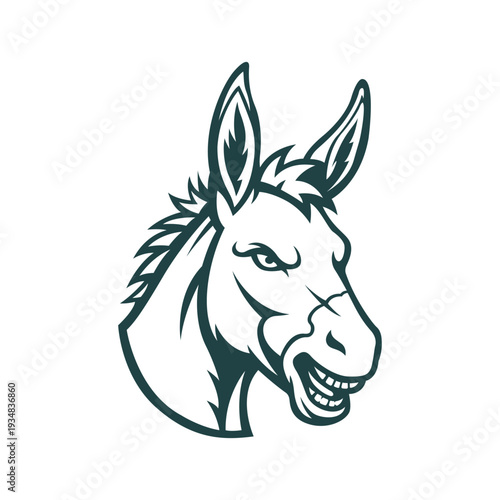 donkey mascot illustration logo vector design template simple and modern