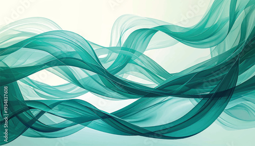 Abstract Flowing Ribbon Pattern Inspired by Root Structures - Continuous Ribbon Weaving Illustration