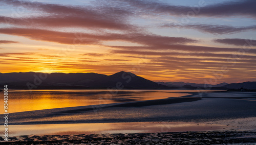 Photos Golden sunset over Struie Hill and Dornoch Firth in the Scottish Highlands