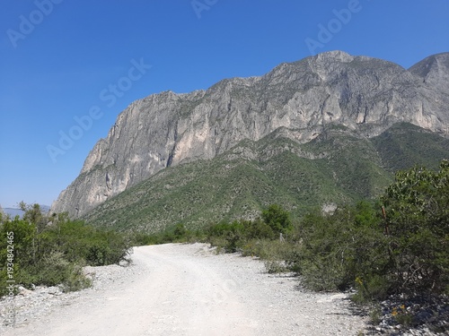 Landscape in Potrero Chico, Monterrey, Nuevo León.Rocky Mountains area