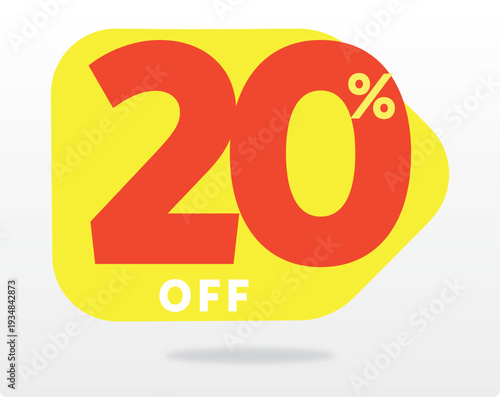 20% off, special, offer, sticker, tag, offer, poster, percent, commerce,  business, discount, price, value, ads, sale, store, retail. Set, icon, vector