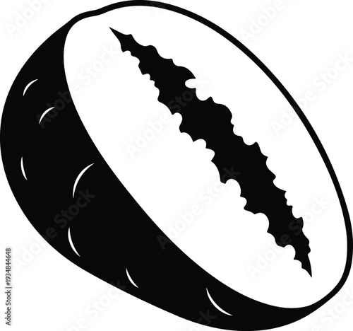 Silhouette halved watermelon fruit healthy organic natural food graphic vector illustration