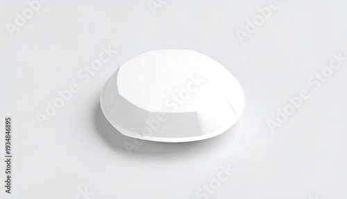 White, geometric, disposable plate