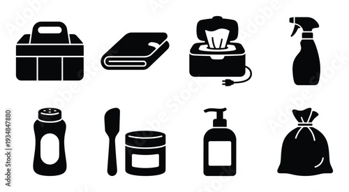 Simple and bold cleaning and personal hygiene products for disinfecting and daily hygiene routine