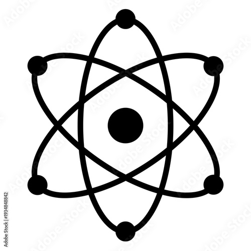 Molecul Ion Science Icon, Simple Icon Vector Design, best used for presentation, application, web and banner