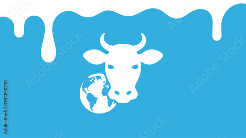 Cow head world milk drip