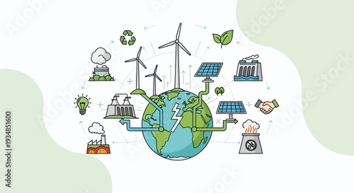 Set of eco friendly icons vector