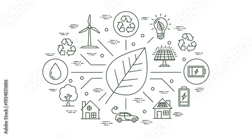 Set of 20 eco-friendly icons vector