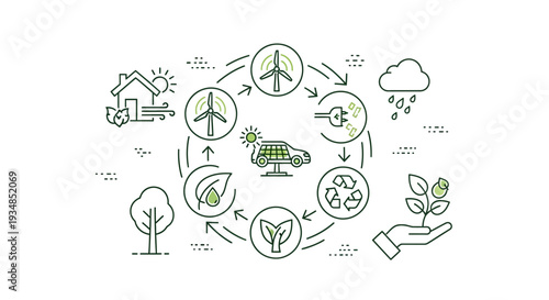 Set of 20 eco-friendly icons vector