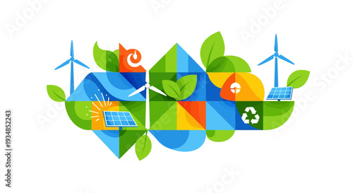 Set of eco-friendly icons vector