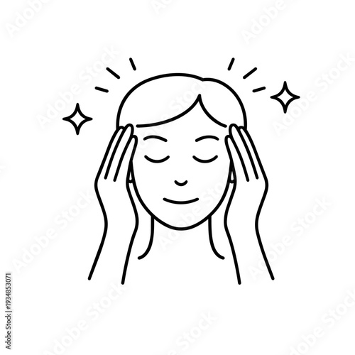Stress Release Symbol – Minimal Line Relaxation and Tension Relief Icon