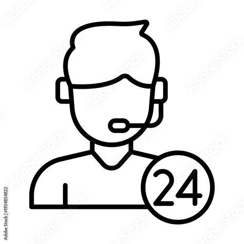 24 hours support Icon