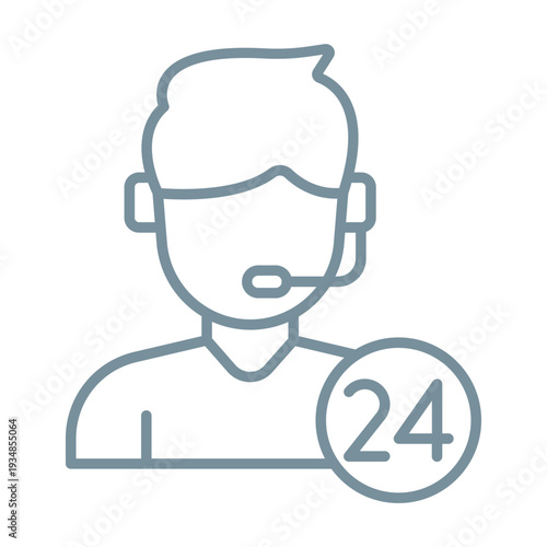 24 hours support Icon