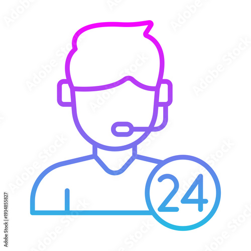 24 hours support Icon