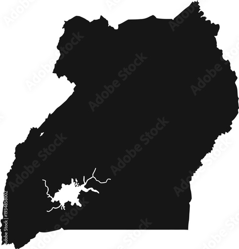 Accurate Real-World Map Silhouette of Uganda
High-quality silhouette map of Uganda with accurate borders. Editable EPS vector suitable for East African geography and political maps.