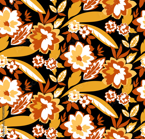 Flowers pattern. Abstract floral pattern in vector.