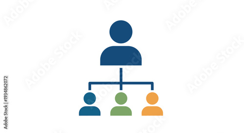 Visual representation of a corporate organizational chart displaying leadership and team hierarchy