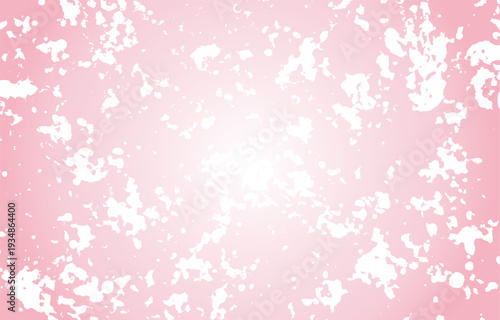 かすれ加工のピンク系グラデーション背景 しぶき・グランジ模様