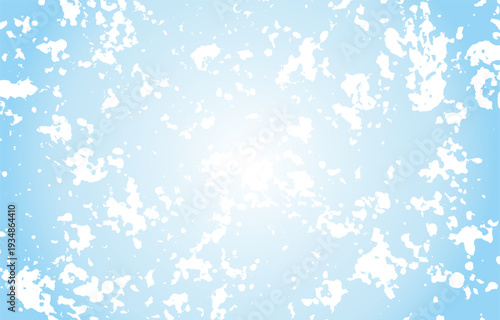 かすれ加工の水色グラデーション背景 爽やかなしぶき・グランジ模様