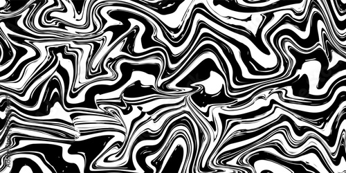 Dynamic black and white liquid swirl pattern
