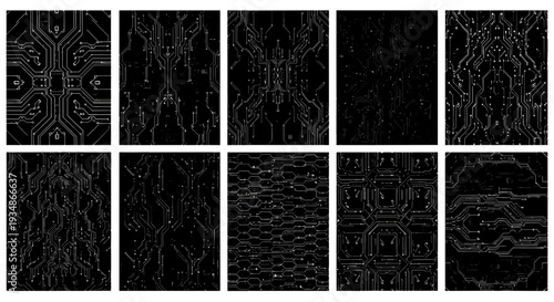 Collection of digital circuit patterns and abstract technological designs