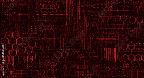 Abstract digital network pattern with interconnected lines and nodes