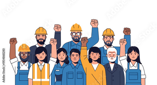 Diverse Group of Workers Celebrating Together.