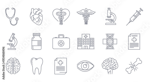 Medical Icons Set for Healthcare Professionals.