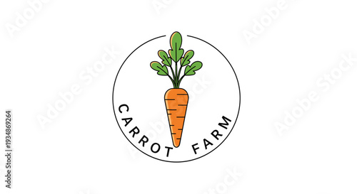 Carrot Farm Logo Design with Carrot.