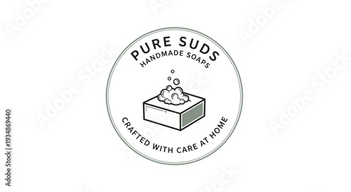Handmade Soap Logo Design with Suds.
